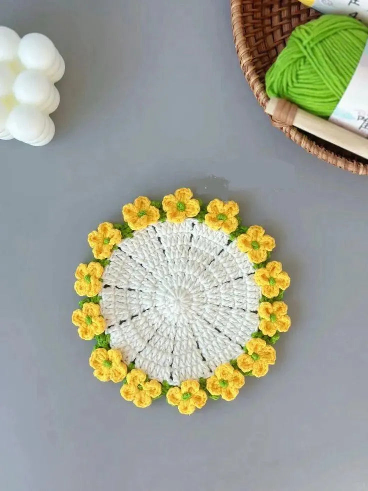 Crochet Flower Coasters