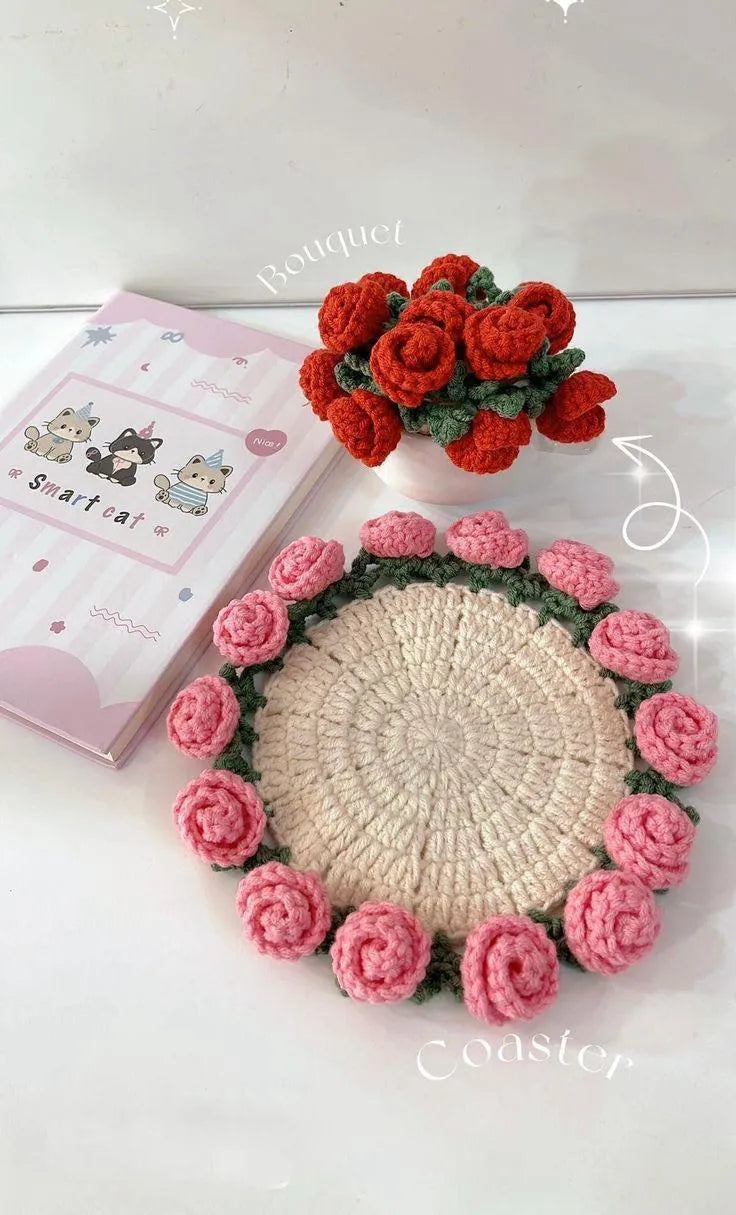 Crochet Flower Coasters