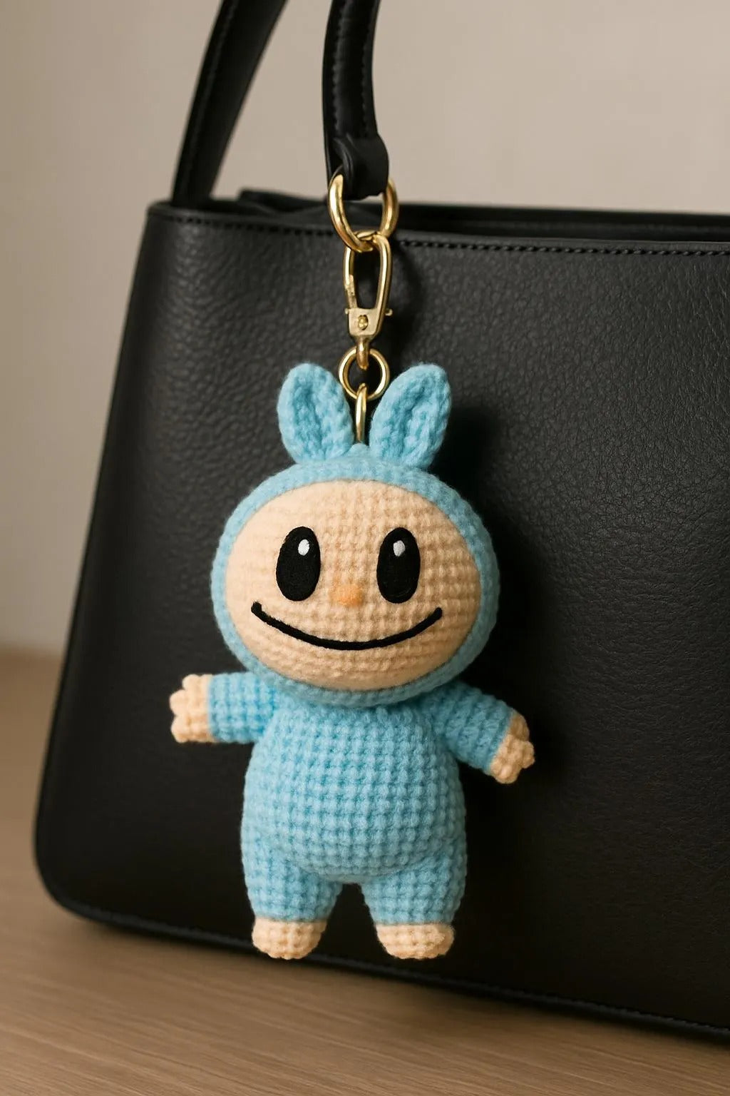 Crochet Labubu Plushie Keychain