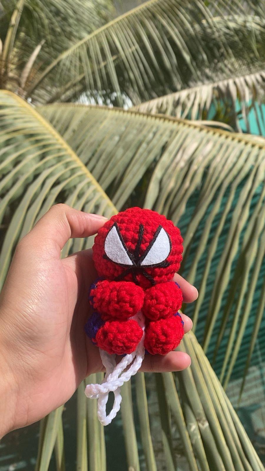 Spider Hero Plush Keychain