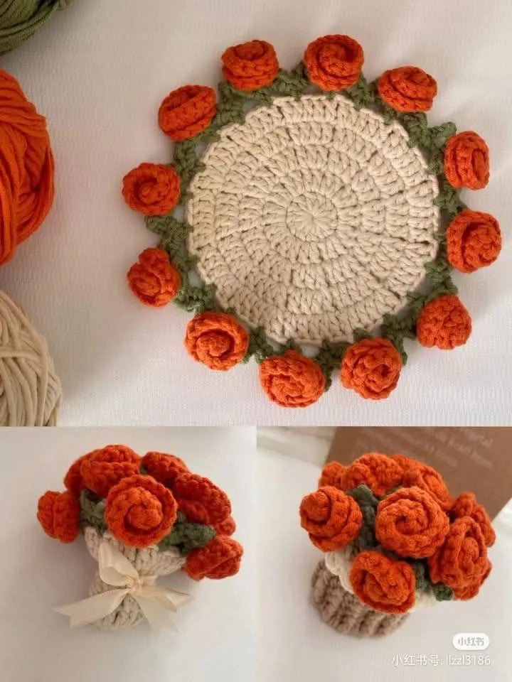 Crochet Flower Coasters
