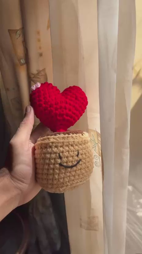 Heart Shape Pot Plush